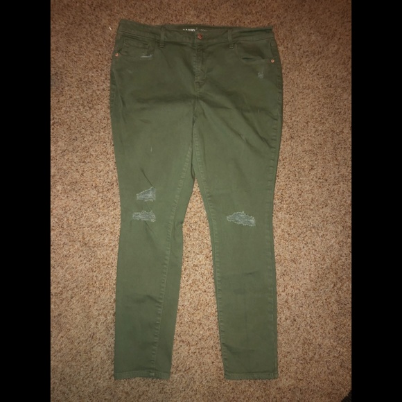 Army Green Old Navy Rockstar Jeans - Picture 1 of 4